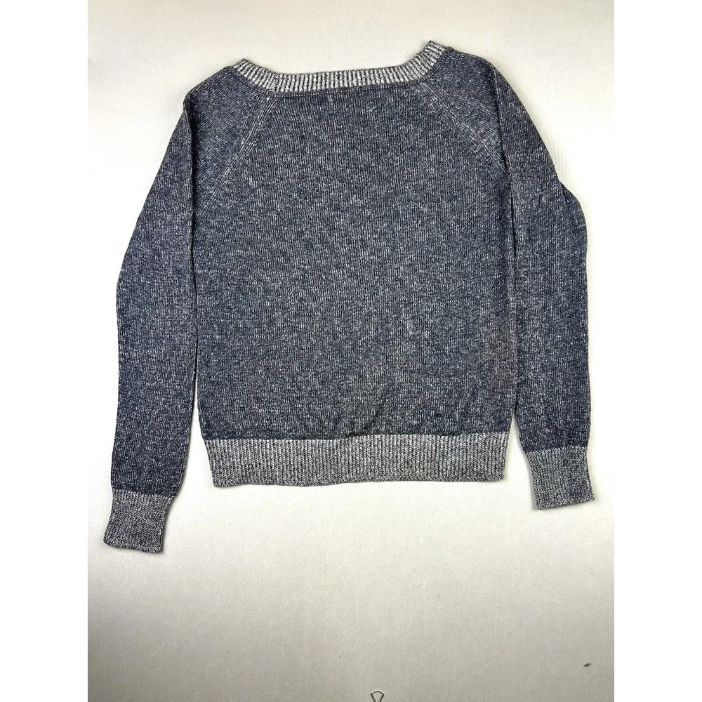 The Gap Women's M Navy Blue Heather Nylon & Wool‎ Crewneck Pullover Sweater